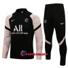 Paris Saint-Germain Training Huppari Suits 2021-22 Neljännes Zip Musta Pinkki - Miesten